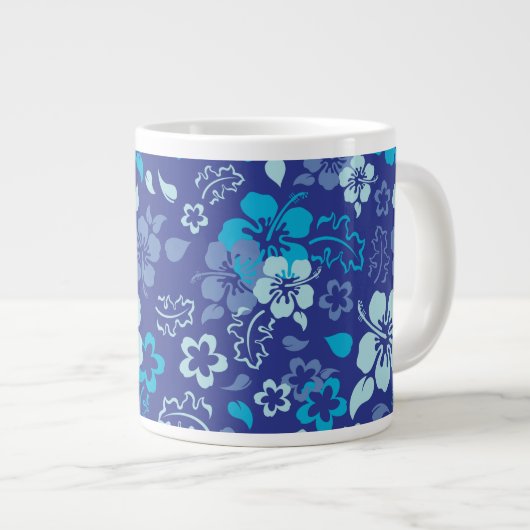 Grande Tasse Motif de verre à fleur d'Hibiscus (Devant droit)