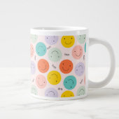 Grande Tasse Motif de visage joyeux souriant coloré (Droite)