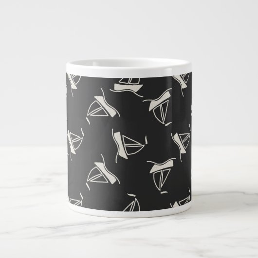 Grande Tasse Motif de voilier de griffonnage (Devant)