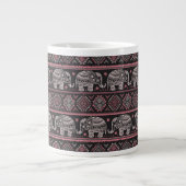 Grande Tasse Motif d'éléphant noir (Devant)