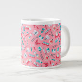 Grande Tasse Motif dentaire rose (Devant droit)