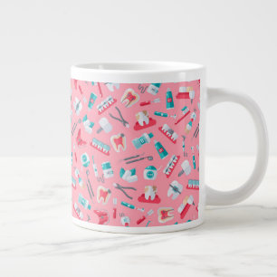 Grande Tasse Motif dentaire rose