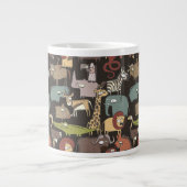Grande Tasse Motif des animaux africains (Devant)