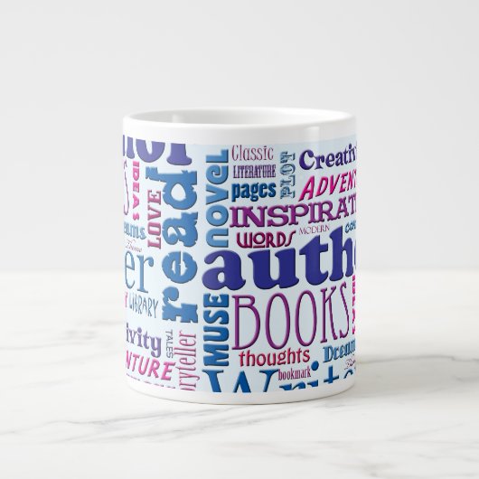 Grande Tasse Motif des auteurs amusants (Devant)