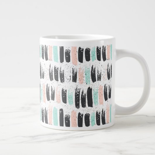 Grande Tasse Motif des brosses et des traits d'encre (Droite)