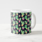 Grande Tasse Motif des cactus à aquarelle de Neon (Devant droit)