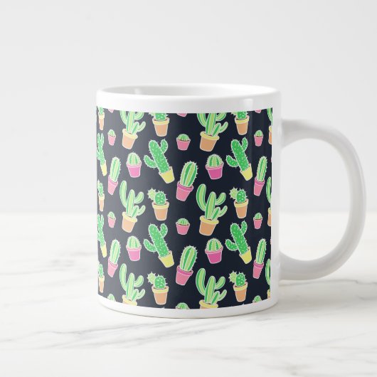Grande Tasse Motif des cactus à aquarelle de Neon (Droite)