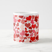 Grande Tasse Motif Des Coeurs, Coeurs Rouges, Amour (Devant)