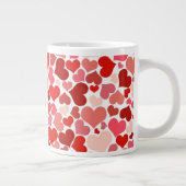 Grande Tasse Motif Des Coeurs, Coeurs Rouges, Amour (Droite)