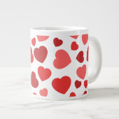 Grande Tasse Motif Des Coeurs, Coeurs Rouges, Motif Des Coeurs (Devant droit)