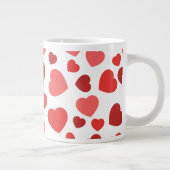 Grande Tasse Motif Des Coeurs, Coeurs Rouges, Motif Des Coeurs (Droite)