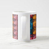 Grande Tasse Motif des faces colorées (Dos)