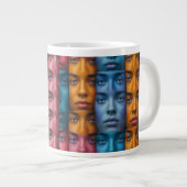 Grande Tasse Motif des faces colorées (Devant droit)