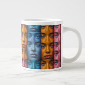 Grande Tasse Motif des faces colorées (Droite)