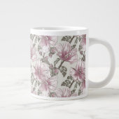 Grande Tasse Motif des fleurs d'hibiscus roses rousses (Droite)