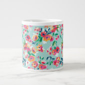 Grande Tasse Motif des fleurs peintes (Devant)