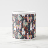 Grande Tasse Motif des lamas colorées (Devant)