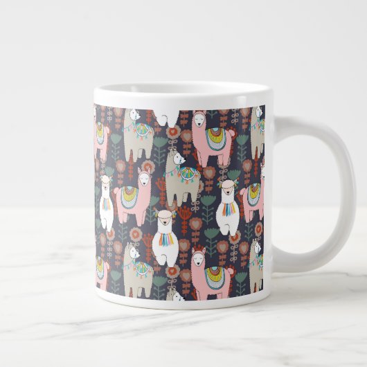 Grande Tasse Motif des lamas colorées (Droite)