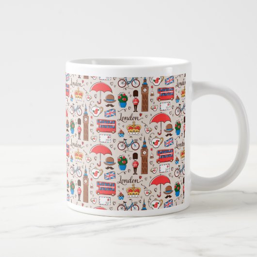 Grande Tasse Motif des symboles de Londres (Droite)