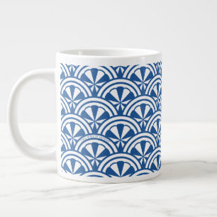Grande Tasse Motif des vagues côtières - Le Lotus Blanc