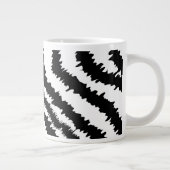 Grande Tasse Motif d'impression Zebra noir. (Droite)