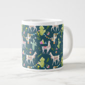 Grande Tasse Motif d'indicateur Llama Watercolor (Devant droit)