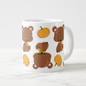 Grande Tasse Motif D'Ours, Ours Mignons, Automne, Citrouille (Devant droit)