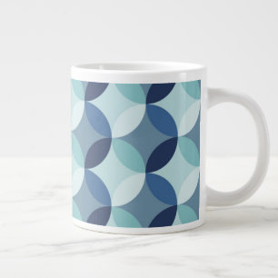 Grande Tasse Motif du cercle bleu