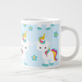 Grande Tasse Motif D'Unicornes, De Mignons Unicornes, Fleurs (Droite)