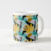 Grande Tasse Motif Feuille de la forêt tropicale tropicale (Devant droit)