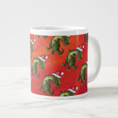 Grande Tasse Motif Fextive TRex Dino sur rouge (Devant droit)