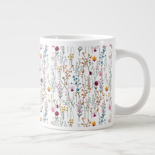 Grande Tasse Motif Fleur sauvage d'été (Droite)