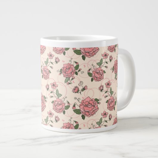 Grande Tasse Motif floral 5 (Devant droit)