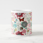 Grande Tasse Motif floral de style rétro 5 (Devant)