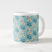 Grande Tasse Motif floral moderne du milieu du siècle (Devant droit)