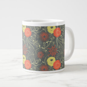 Grande Tasse Motif floral rétro