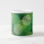 Grande Tasse Motif floral vert (Devant)