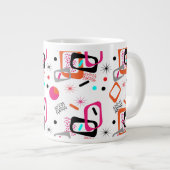 Grande Tasse Motif géométrique moderne du milieu du siècle (Devant droit)