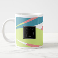 Motif géométrique rayé moderne monogramme