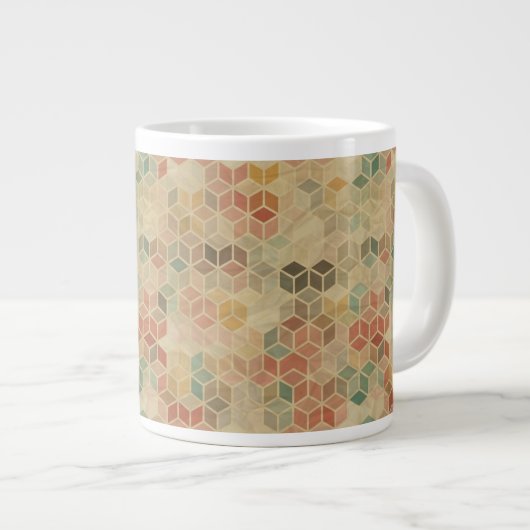 Grande Tasse motif géométrique rétro 5 (Devant droit)