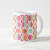 Grande Tasse Motif géométrique rose orange (Devant droit)