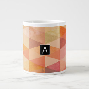 Grande Tasse Motif géométrique Triangle doux Monogrammé