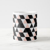Grande Tasse Motif géométrique triangulaire à main (Devant)