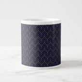 Grande Tasse Motif Hexagon bleu (Devant)