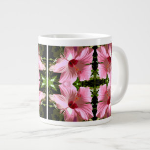 Grande Tasse Motif Hibiscus Rose