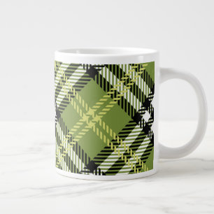 Grande Tasse Motif irlandais vert de plaid