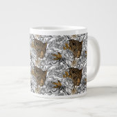 Grande Tasse Motif Leopard & Peonies (Devant droit)