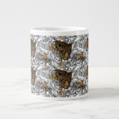 Grande Tasse Motif Leopard & Peonies (Devant)