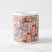 Grande Tasse Motif Llama à la mode (Devant)