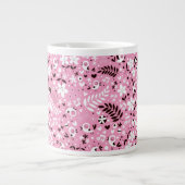 Grande Tasse motif mignon de rose d'oiseaux et de fleurs (Devant)